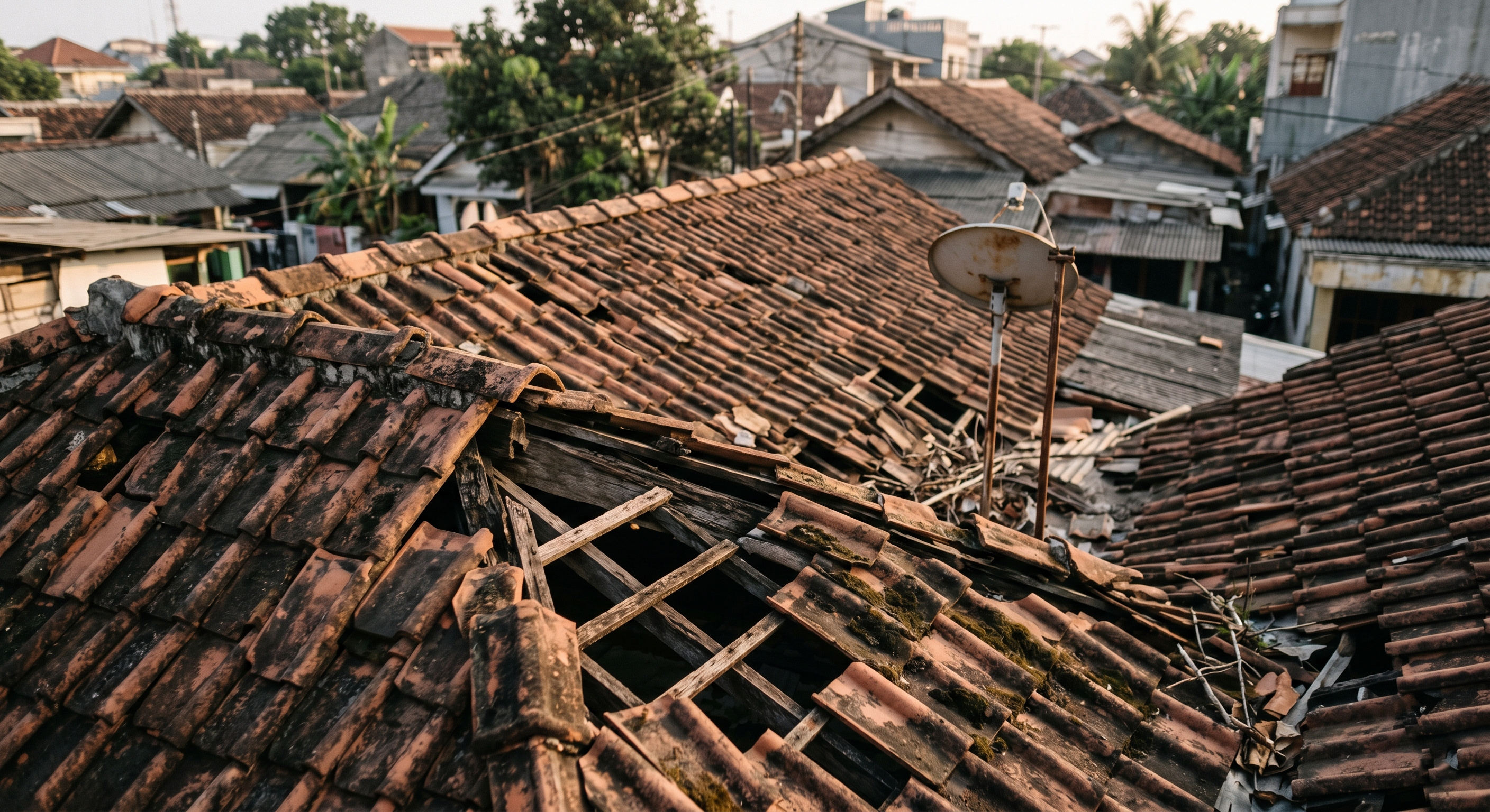 Old damaged roof